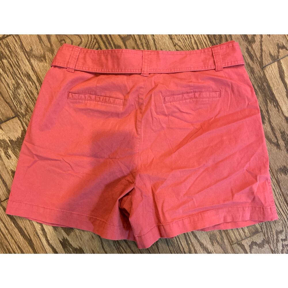Womens 10 a new day Pink Cotton Shorts NWT Tie Belted Chino 4.5" Inseam